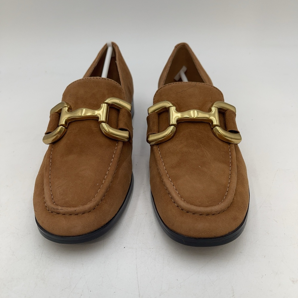 Nine West Shoes Womens Brown Faux Suede Loafer Flats Slip On Comfort Size 7 M